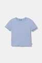 United Colors of Benetton t-shirt basic dziecięcy bawełniany z elastanem niebieski 3F1EC10N4.G.Stagionale