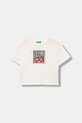 United Colors of Benetton t-shirt dziecięcy bawełniany beżowy 3I1XG10MK.P.Stagionale