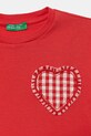 Dziewczynka United Colors of Benetton t-shirt dziecięcy bawełniany 3I1XG10MK.P.Stagionale czerwony