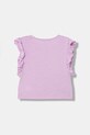 United Colors of Benetton tričko detské bavlnené 38V4G10MU.P.Stagionale fialová SS26