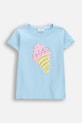 Coccodrillo kratka majica otroška bombažna modra WC6143201QGK