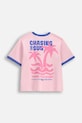 Coccodrillo kratka majica otroška bombažna WC6143201WGJ roza SS26