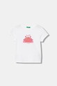 United Colors of Benetton tricou pentru copii din bumbac alb 3I1XG10N5.P.seasonal
