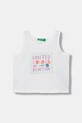 United Colors of Benetton top pentru copii, din bumbac alb 3I1XGH016.P.seasonal