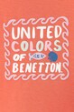 Fete United Colors of Benetton top pentru copii din bumbac 3I1XGH016.P.seasonal portocaliu