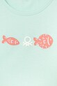 Fete United Colors of Benetton top pentru copii, din bumbac 3I1XGH016.P.seasonal turcoaz