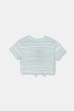 United Colors of Benetton tricou pentru copii din bumbac 3P0UG10N7.P.seasonal verde SS26