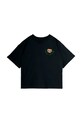 Mini Rodini t-shirt bawełniany dziecięcy E.T. aplikacja czarny 25820102