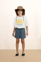 Tinycottons t-shirt bawełniany dziecięcy TINY HAT GRAPHIC TEE SS26.036 biały