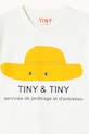 Tinycottons t-shirt bawełniany dziecięcy TINY HAT GRAPHIC TEE biały SS26.036