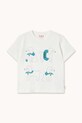 Tinycottons t-shirt bawełniany dziecięcy POODLE GRAPHIC TEE nadruk biały SS26.038
