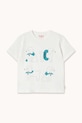 Tinycottons t-shirt bawełniany dziecięcy POODLE GRAPHIC TEE nadruk biały SS26.038