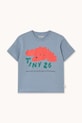 Tinycottons t-shirt bawełniany dziecięcy RED DOG GRAPHIC TEE SS26.040 niebieski SS26