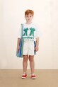 Tinycottons t-shirt bawełniany dziecięcy FROG & FROG GRAPHIC TEE nadruk biały SS26.043