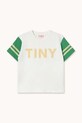 Tinycottons t-shirt bawełniany dziecięcy STRIPES LOGO TEE SS26.061 biały SS26