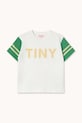 Tinycottons t-shirt bawełniany dziecięcy STRIPES LOGO TEE SS26.061 biały SS26