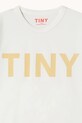 Tinycottons t-shirt bawełniany dziecięcy STRIPES LOGO TEE biały SS26.061