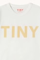 Tinycottons t-shirt bawełniany dziecięcy STRIPES LOGO TEE biały SS26.061