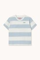 Tinycottons t-shirt bawełniany dziecięcy STRIPES KNIT TEE SS26.077 niebieski SS26