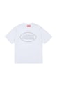 Diesel t-shirt bawełniany dziecięcy TCIRCLE OVER T-SHIRT nadruk biały J02582.0GRAI