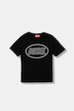 Diesel t-shirt bawełniany dziecięcy TCIRCLE OVER T-SHIRT nadruk czarny J02582.0GRAI