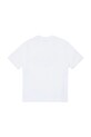 Παιδικό βαμβακερό μπλουζάκι Diesel TVALE OVER T-SHIRT J02601.00YI9 λευκό SS26