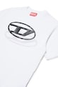Chłopiec Diesel t-shirt bawełniany dziecięcy TVALE OVER T-SHIRT J02601.00YI9 biały