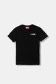 Diesel t-shirt dziecięcy UTRIM UW T-SHIRT nadruk czarny J02691.KYATR