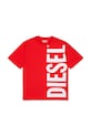 Diesel t-shirt bawełniany dziecięcy MTOMS OVER T-SHIRTS nadruk czerwony J02737.00YI9