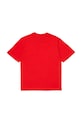 Детска памучна тениска Diesel MTOMS OVER T-SHIRTS J02737.00YI9 червен SS26