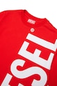 Chłopiec Diesel t-shirt bawełniany dziecięcy MTOMS OVER T-SHIRTS J02737.00YI9 czerwony