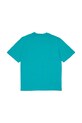 Diesel t-shirt bawełniany dziecięcy MTOMS OVER T-SHIRTS J02737.00YI9 turkusowy SS26