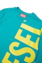 Chłopiec Diesel t-shirt bawełniany dziecięcy MTOMS OVER T-SHIRTS J02737.00YI9 turkusowy