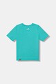 Otroška bombažna kratka majica adidas TERREX JZ3588 turkizna SS26