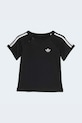 Dječja majica kratkih rukava adidas Originals s elastinom crna KD1013