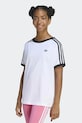 Παιδικό βαμβακερό μπλουζάκι adidas Originals λευκό KE0920