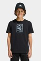 adidas t-shirt bawełniany dziecięcy czarny KA0544