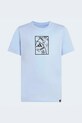 Παιδικό βαμβακερό μπλουζάκι adidas KA0545 μπλε SS26