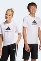 adidas t-shirt bawełniany dziecięcy nadruk biały KA2979