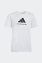 adidas t-shirt bawełniany dziecięcy KA2979 biały SS26