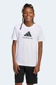 adidas t-shirt bawełniany dziecięcy biały KA2979