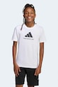 adidas t-shirt bawełniany dziecięcy biały KA2979