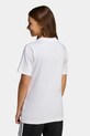 Παιδικό βαμβακερό μπλουζάκι adidas KA0536 λευκό