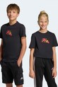 adidas t-shirt bawełniany dziecięcy nadruk czarny KA0537
