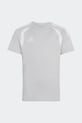 adidas Performance t-shirt bawełniany dziecięcy nadruk szary JY7227