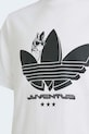 Παιδικό βαμβακερό μπλουζάκι adidas Performance Juventus λευκό KF9622