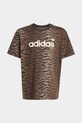 adidas Originals t-shirt bawełniany dziecięcy KD3212 brązowy SS26