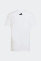 Otroška bombažna kratka majica adidas Performance MERCEDES KQ8082 bela SS26