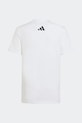 Otroška bombažna kratka majica adidas Performance MERCEDES KQ8082 bela SS26
