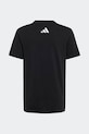 Otroška bombažna kratka majica adidas Performance MERCEDES KQ8083 črna SS26